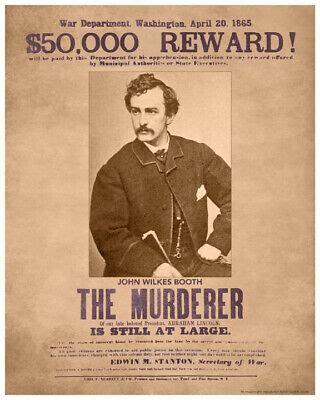 john wilkes booth wanted poster original|Wanted, 1865